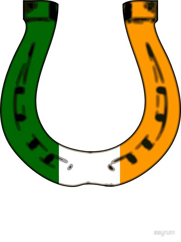 600x800 Lucky Irish Horseshoe Stickers By Asyrum Redbubble