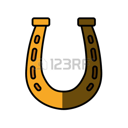 450x450 Gold Horse Shoe Icon Vector Illustration Graphic Design Royalty