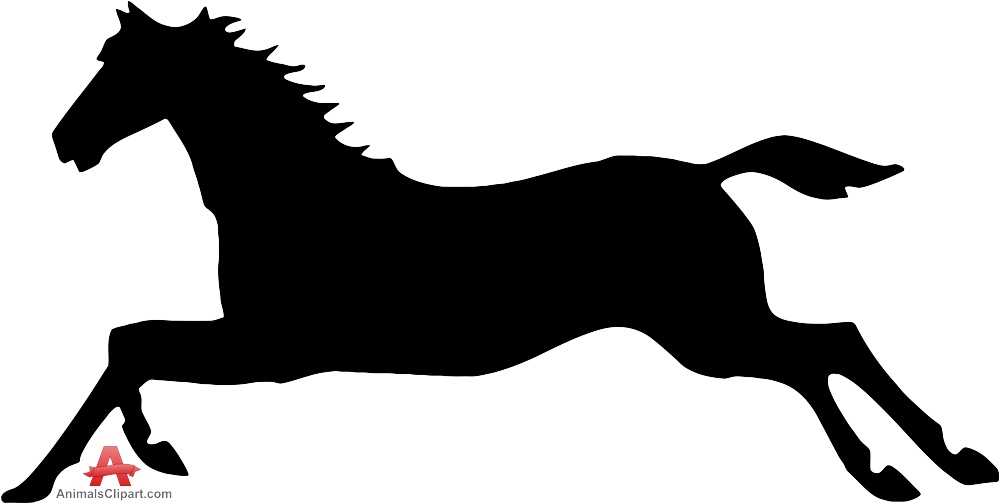 999x503 Fast Horse Silhouette Free Clipart Design Download