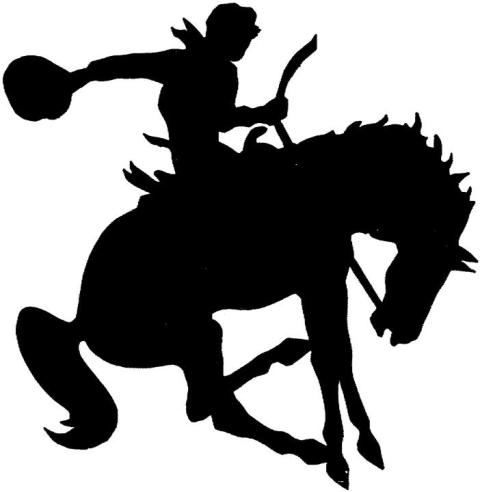 480x492 Bucking Horse Silhouette Clip Art