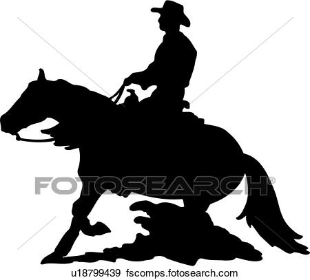 450x407 Clip Art Of Horse Rider U14028349