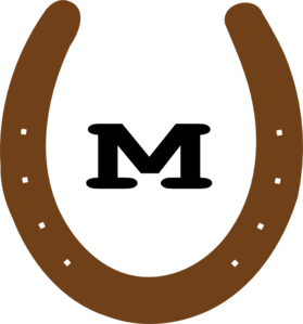 279x299 Brown M Horseshoe Clip Art