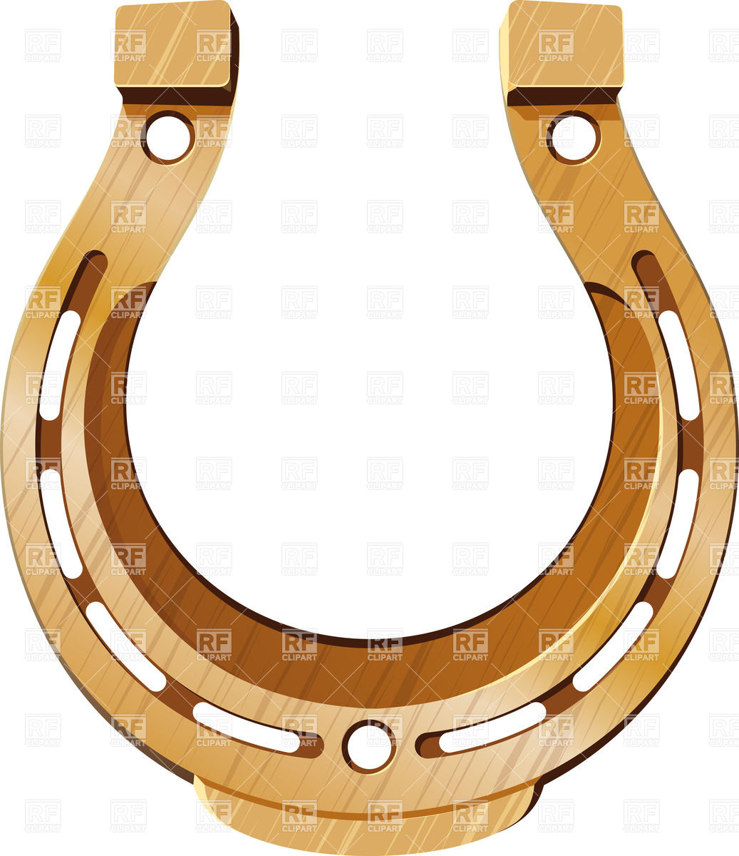1037x1200 Wooden Horseshoes Royalty Free Vector Clip Art Image