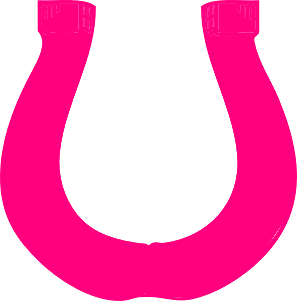 588x596 Pink Horseshoe Clip Art