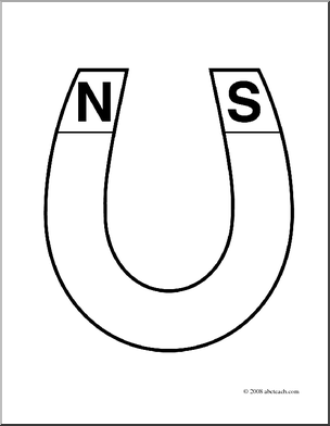 304x392 Free Coloring Pages Of Free Horseshoe Magnet Clip Art Image