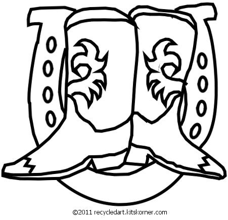 451x435 Drawn Horseshoe Double Horseshoe