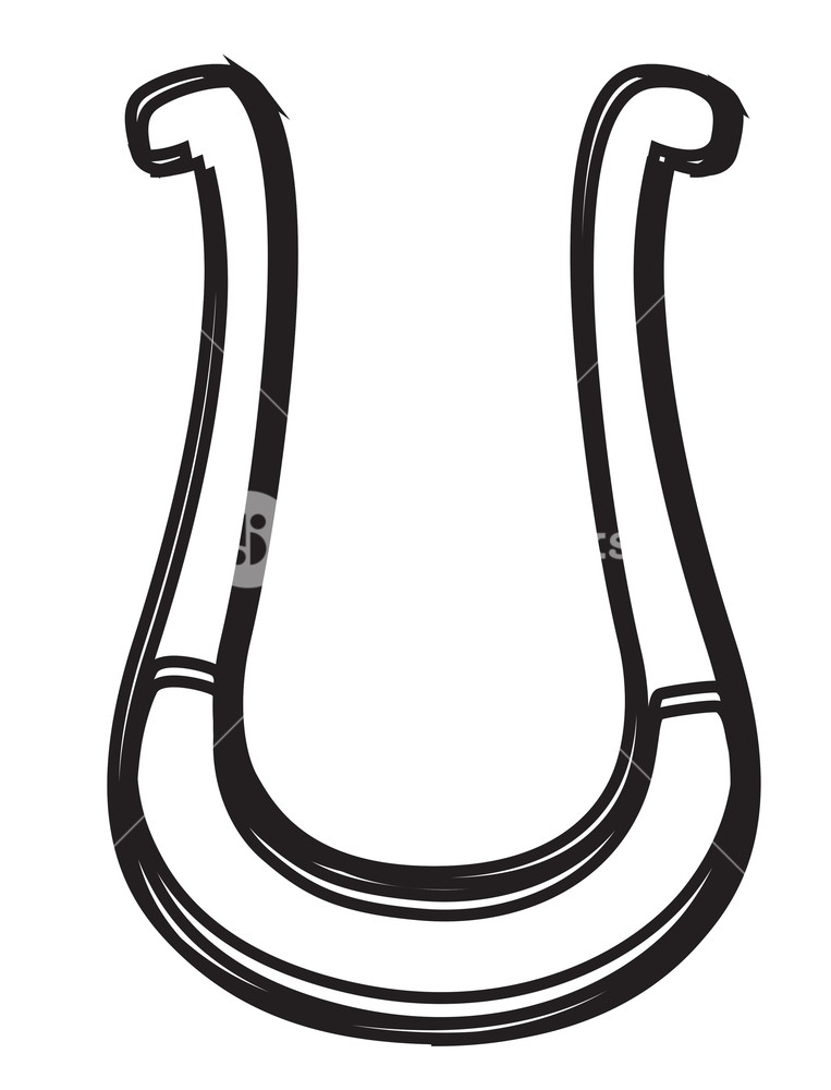 763x1000 Horseshoe Vector Drawing Shape Royalty Free Stock Image
