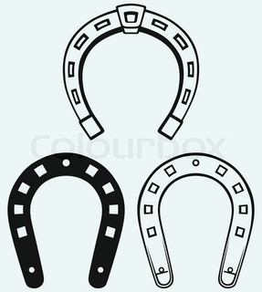 287x320 Metallicsilver Horseshoe Stock Vector Colourbox