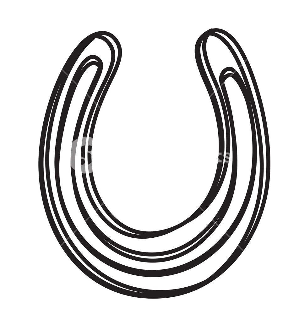 952x1000 Shape Of Horseshoe Drawing Vector Royalty Free Stock Image