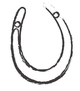 263x300 Drawing Of Retro Horseshoe Royalty Free Stock Image