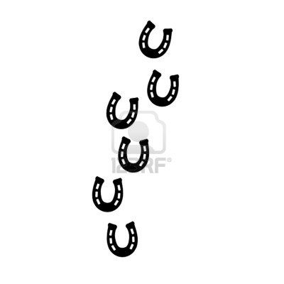400x400 Horseshoe Tracks Clipart