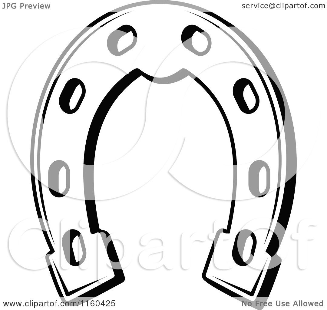 1080x1024 Clipart Of A Black And White Horseshoe 7