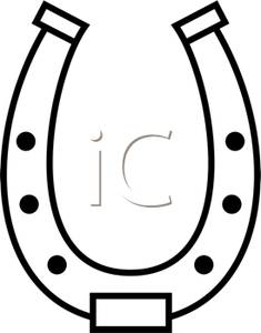 235x300 Free Clipart Image A Black And White Upside Down Horseshoe
