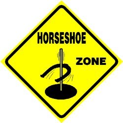250x250 Horseshoe Zone Game Pitch Novelty New Sign