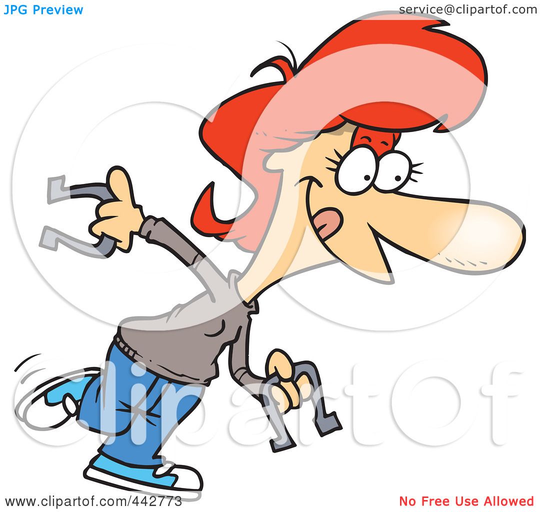 1080x1024 Royalty Free (Rf) Clip Art Illustration Of A Cartoon Woman Playing