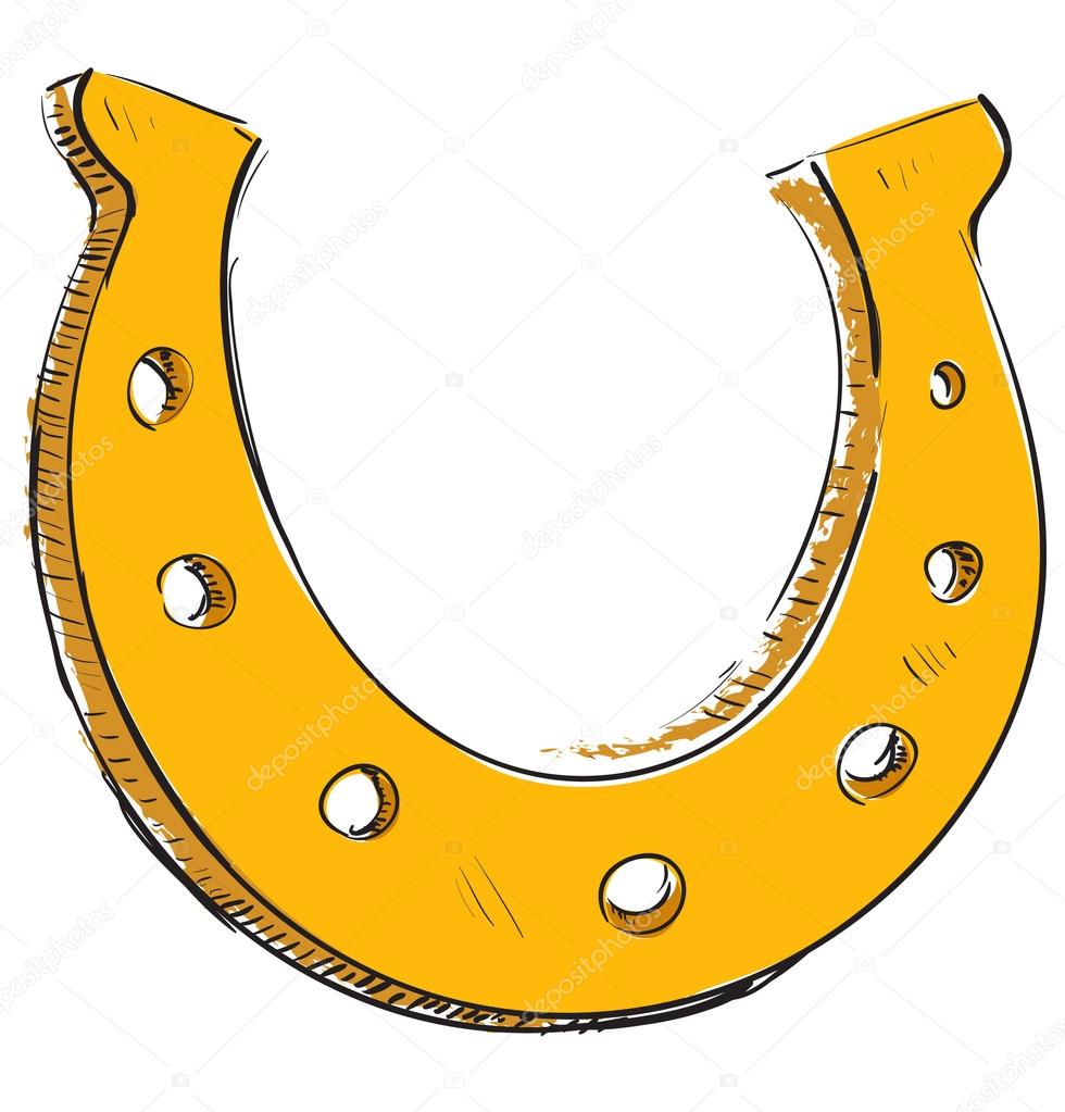 980x1023 Lucky Horseshoe Colorful Cartoon Icon Stock Vector Chuhail
