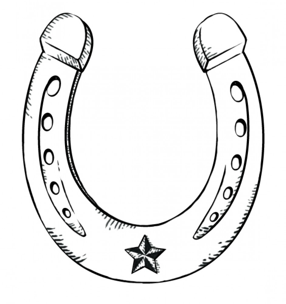 941x1000 Horseshoe Clipart Drawn