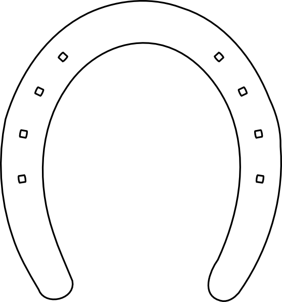 558x597 Horse Shoe Outline Clip Art