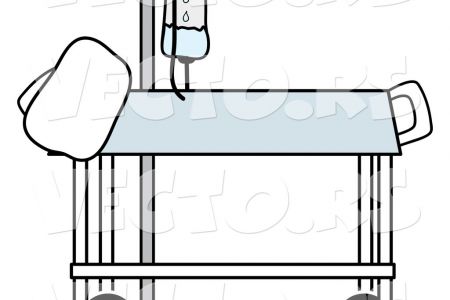 450x300 Clipart Hospital Bed