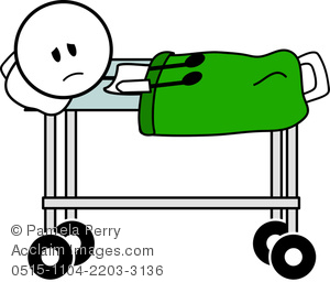 300x256 Art Image Of A Stick Figure In A Hospital Bed