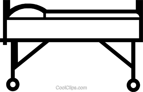 480x310 Hospital Bed Royalty Free Vector Clip Art Illustration Vc046882