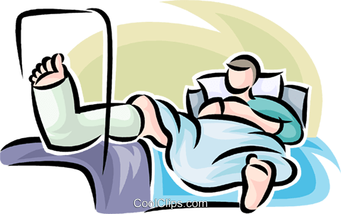 480x302 Person Lying In A Hospital Bed Royalty Free Vector Clip Art