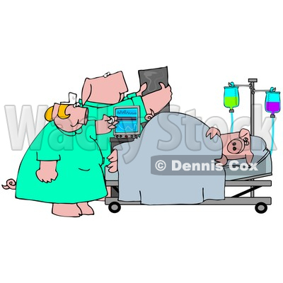 400x400 Illustration Of Nursend Doctor Pigttending To Patient In