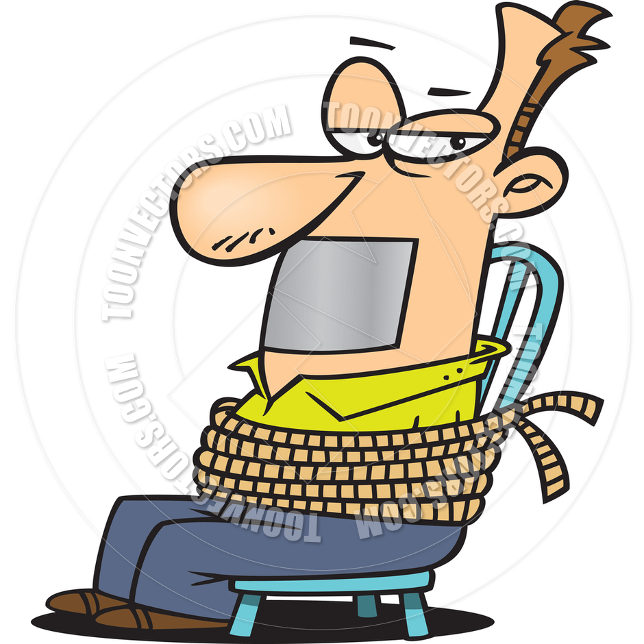 940x940 Cartoon Man Tied Up By Ron Leishman Toon Vectors Eps