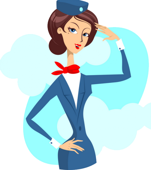 500x564 Graphics For Flight Attendant Clip Art Graphics