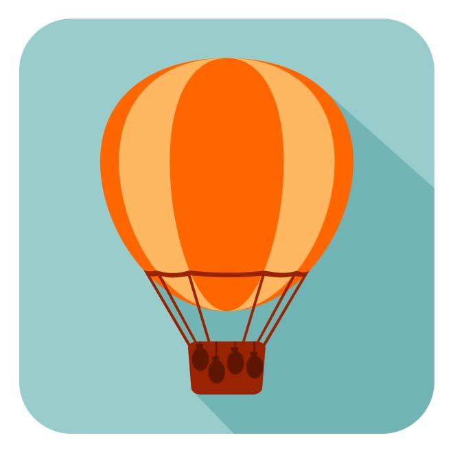 660x660 Hot Air Balloon Vector Icon