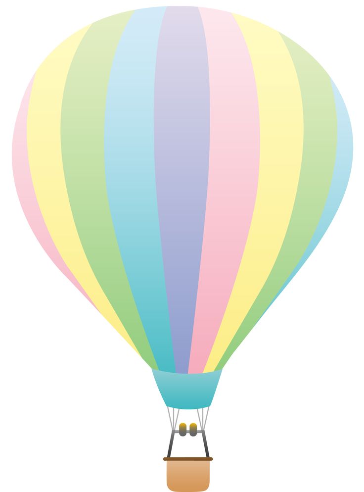 736x994 Hot Air Balloon Clip Art Striped Pastel Colored Hot Air Balloon