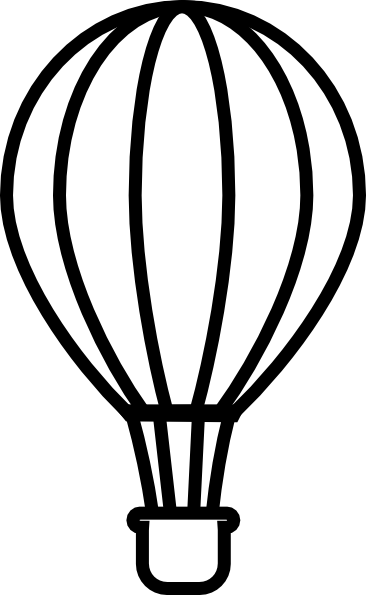 366x595 Hot Air Balloon Outline