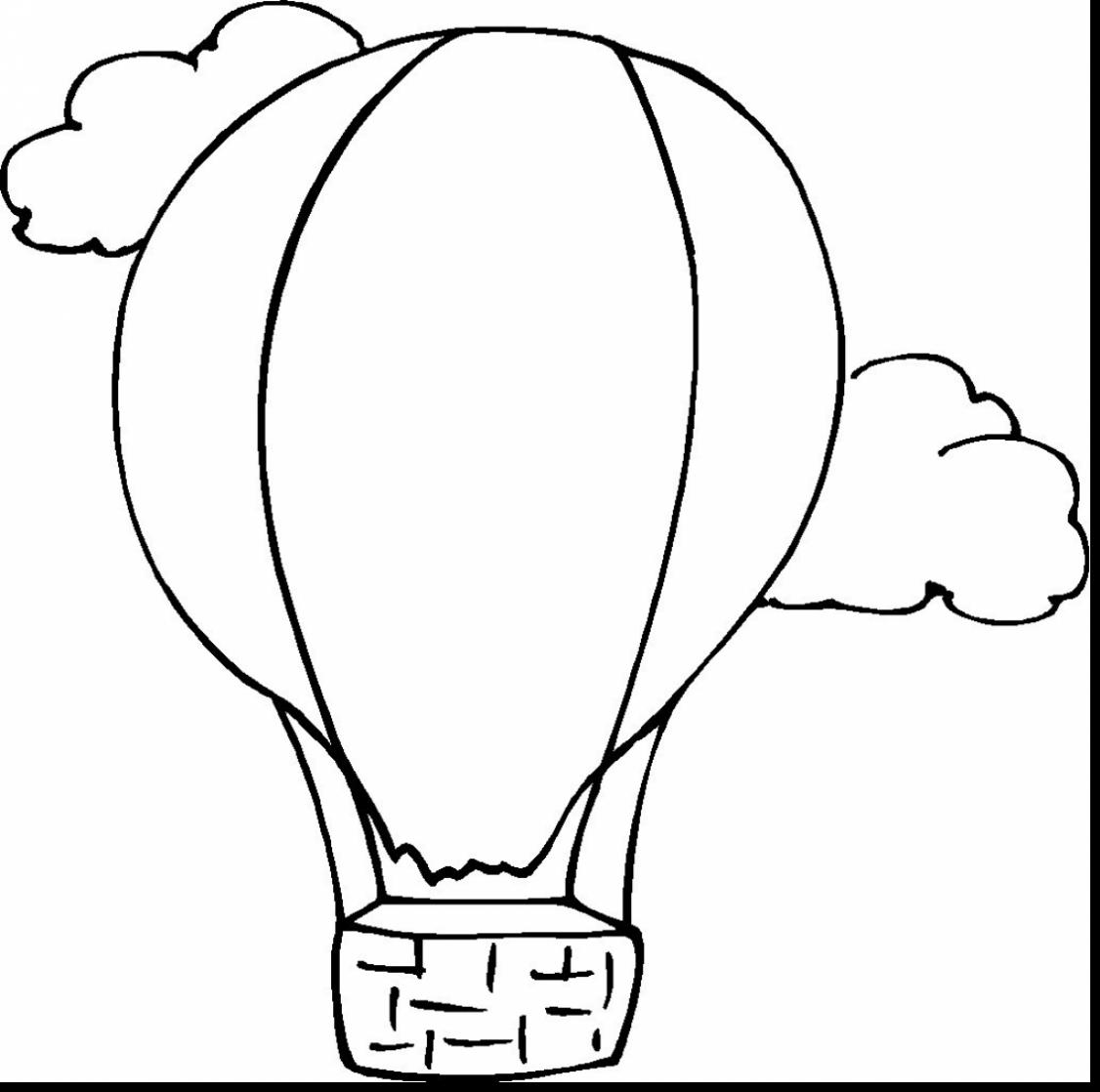 1126x1118 Superb Hot Air Balloon Drawing With Hot Air Balloon Coloring Page