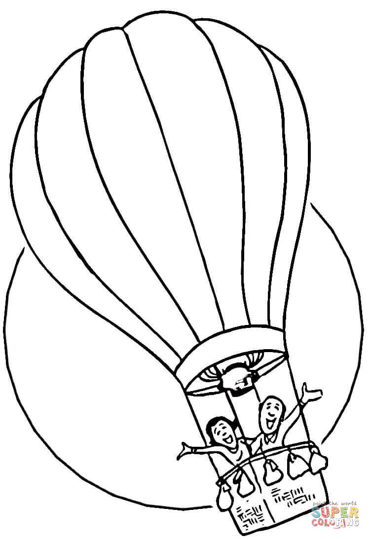 750x1093 Hot Air Balloon Black And White Hot Air Balloon Coloring Page Free