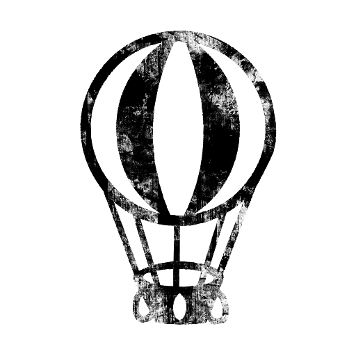 512x512 Striped Hot Air Balloon Icon