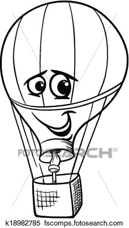 266x470 Clipart Of Hot Air Balloon Coloring Page K18982785