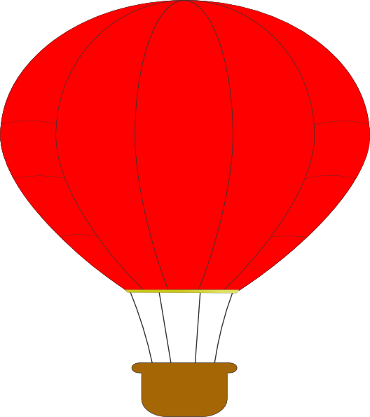 528x595 Red Hot Air Balloon Clip Art