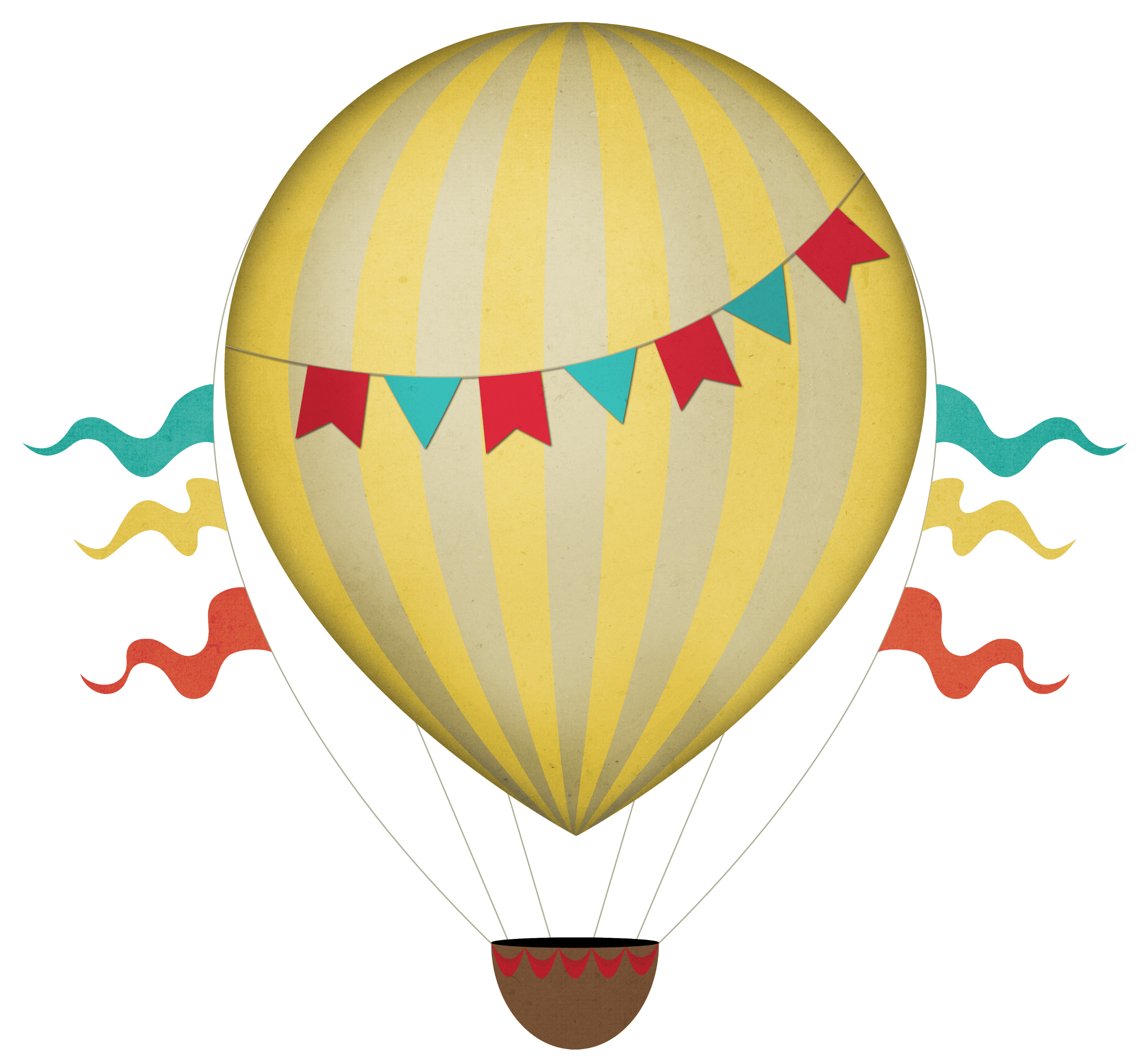 3000x2798 Vintage Hot Air Balloon Clipart Transparent Png