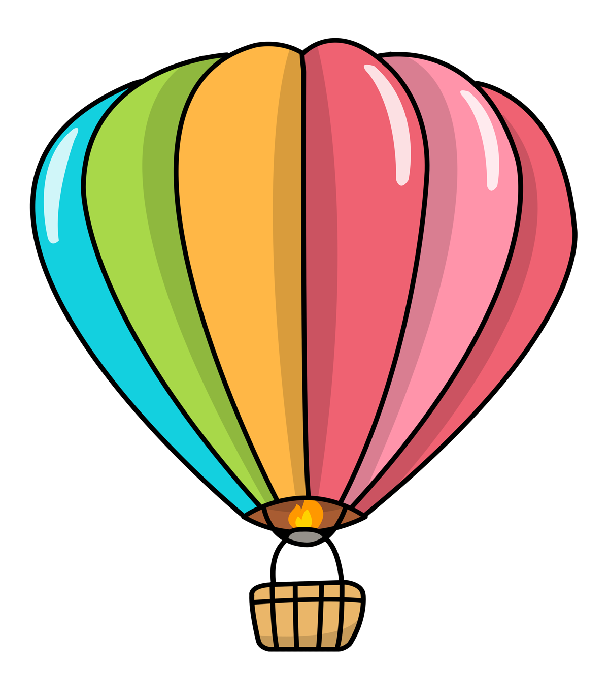1200x1376 Hot Air Balloon Clip Art Clipart Panda
