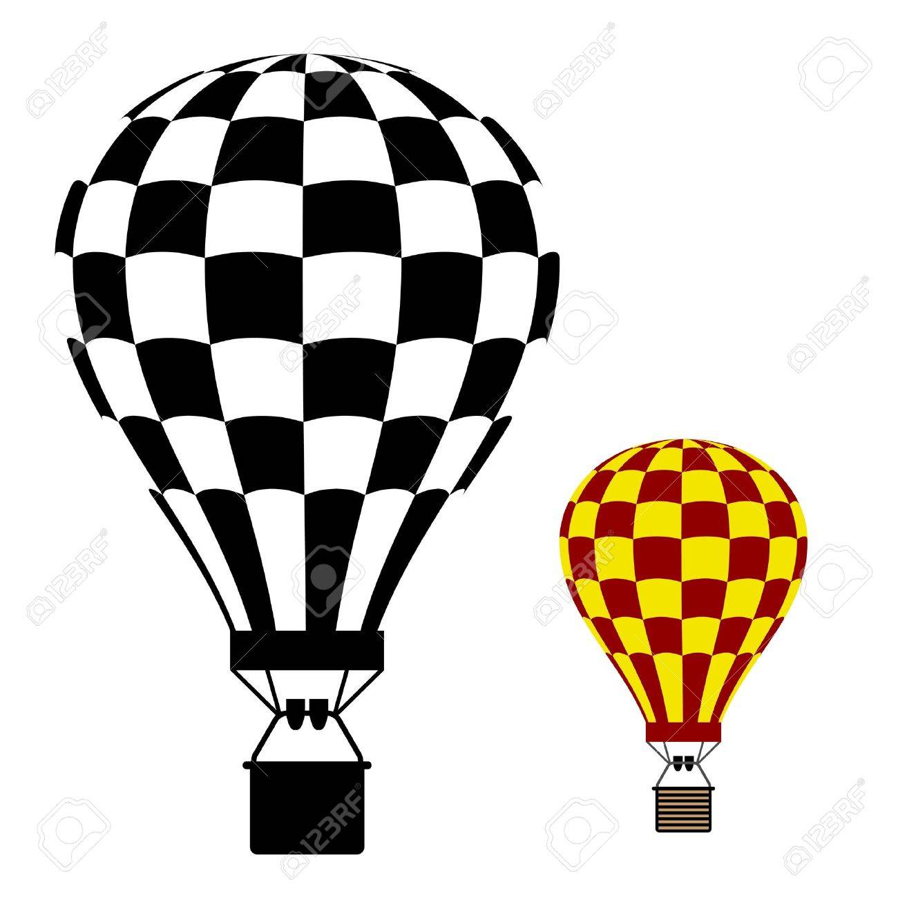 1300x1300 Hot Air Balloon Black Symbol Royalty Free Cliparts, Vectors,