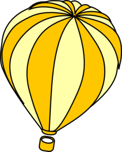 240x297 Hot Air Balloon Grey Clip Art