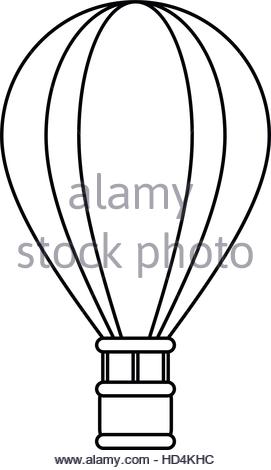 271x470 Hot Air Balloon Icon, Outline Style Stock Vector Art