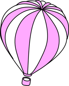 240x299 Pink And White Hot Air Balloon Clip Art