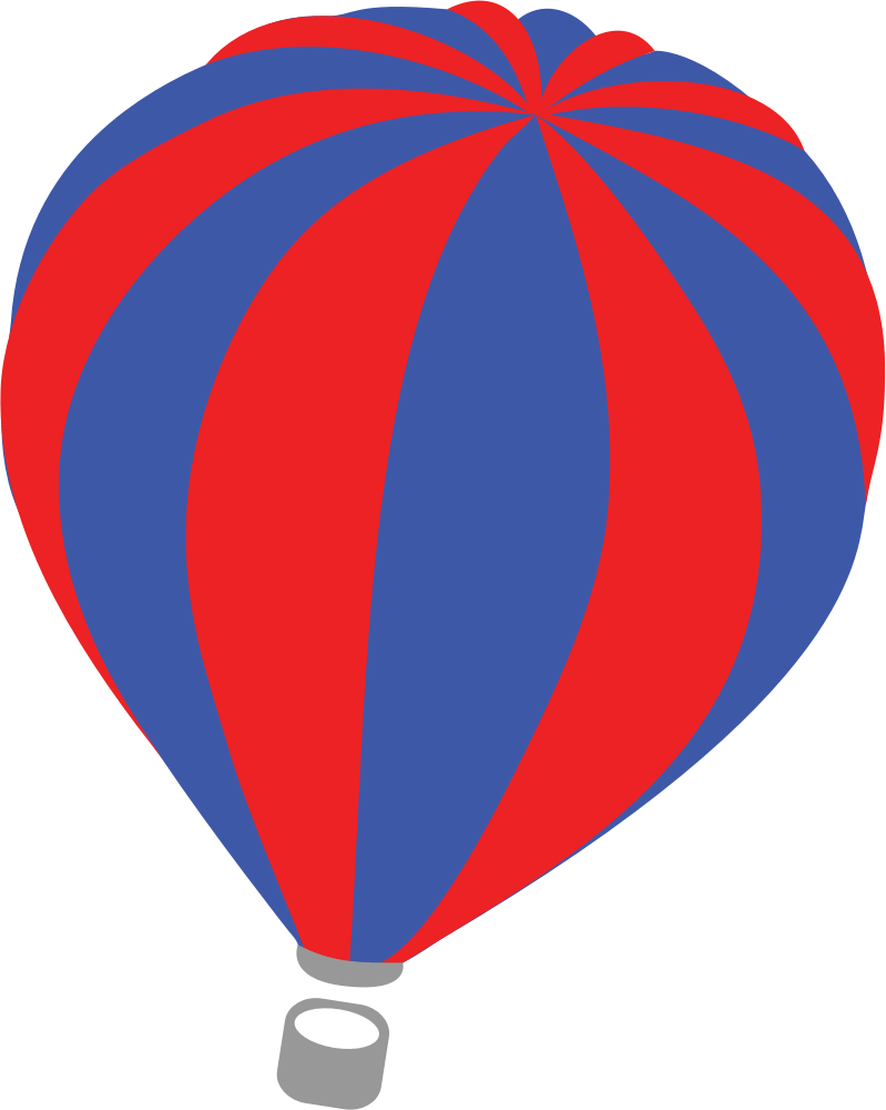 799x1000 Red Blue Hot Air Balloon Transparent Png