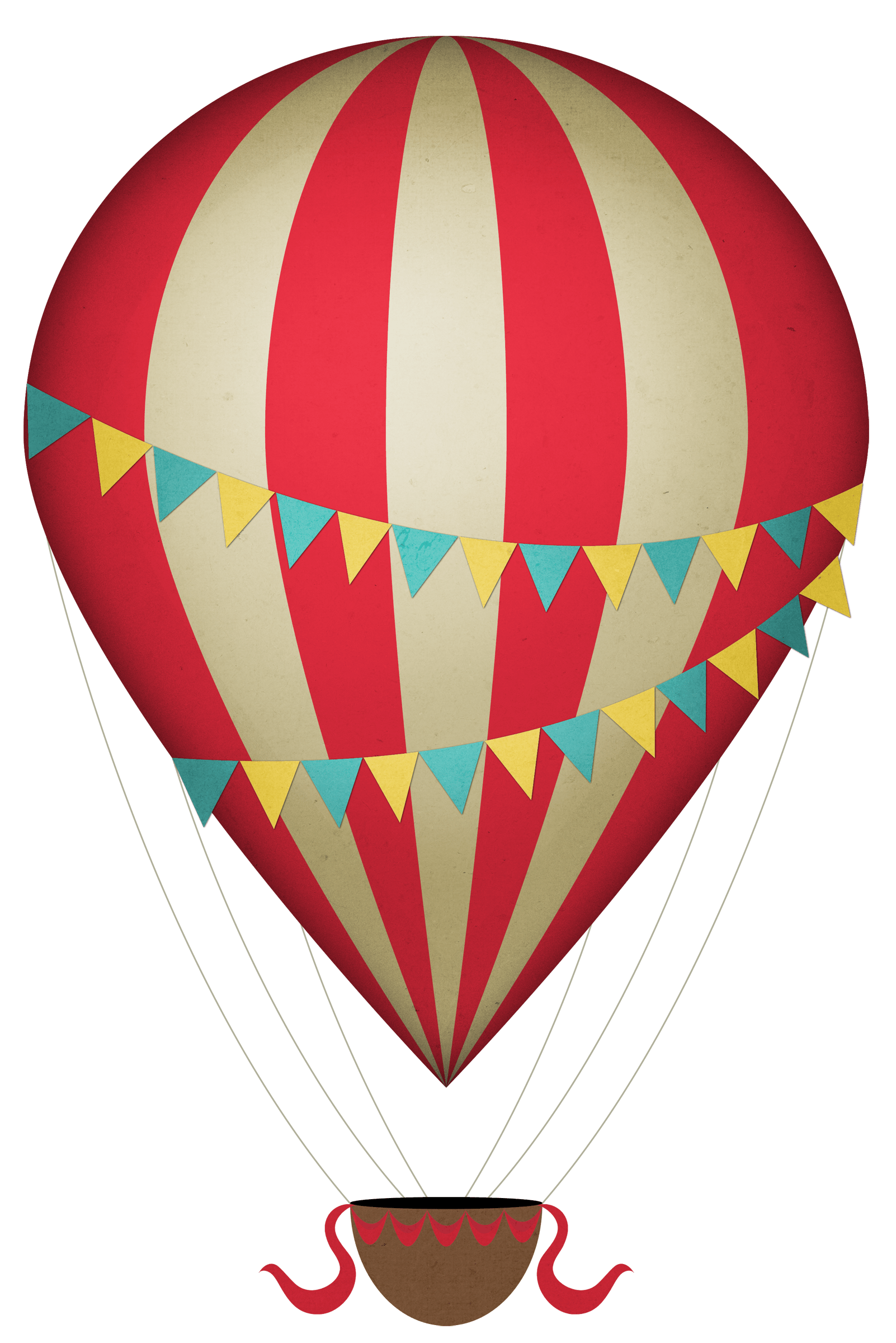 1602x2400 Vintage Clipart Hot Air Balloon Transparent Png