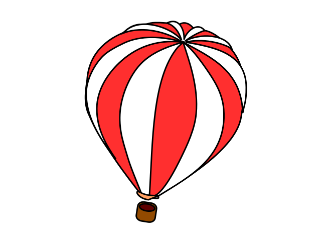 640x480 Hot Air Balloon Red