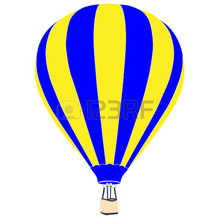 450x450 Vintage Hot Air Balloon With Basket Vector Icon Isolated, Summer