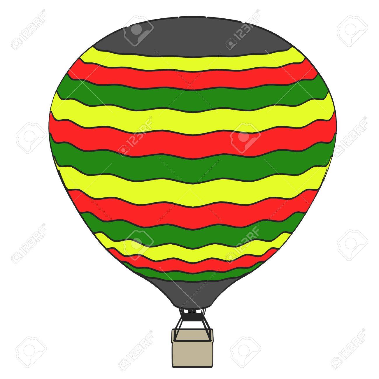 1300x1300 Cartoon Image Of Hot Air Balloon Stock Photo, Picture And Royalty