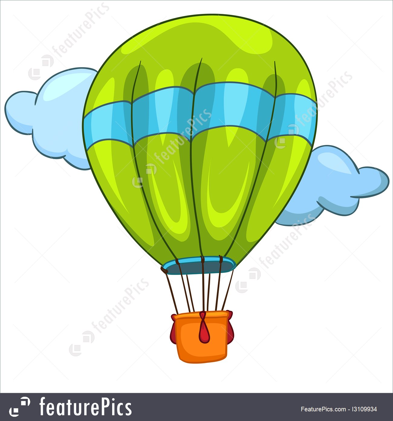 1300x1392 Hot Air Balloon Illustration
