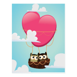 324x324 Cartoon Hot Air Balloon Postcards Zazzle